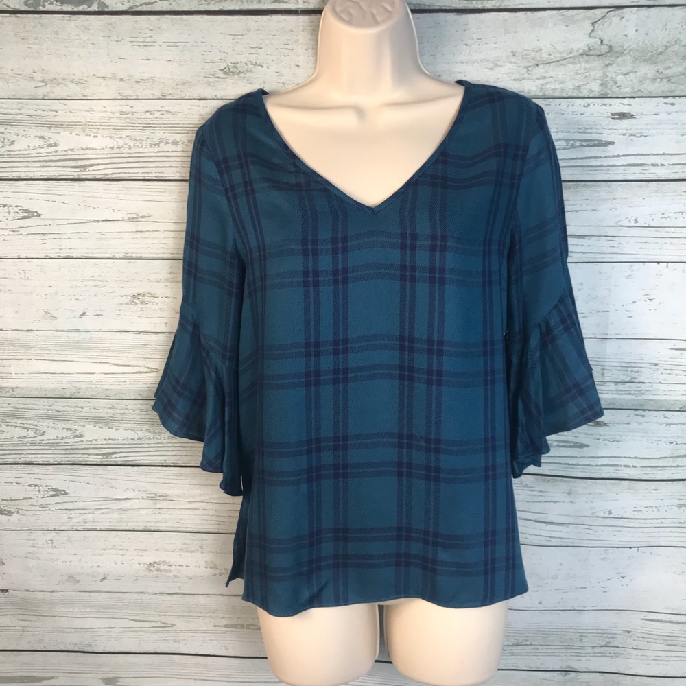 a.n.a. A New Approach plaid blouse